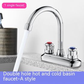 Hot And Cold Double Hole Washbasin Faucet
