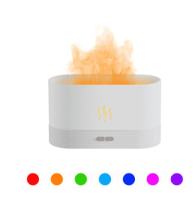 Aroma Diffuser With Flame Light Mist Humidifier Aromatherapy Diffuser With Waterless Auto-Off Protection For Spa Home Yoga Office