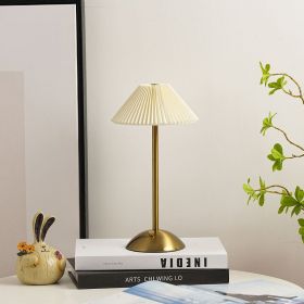 Bedroom Bedside Lamp Pleated Atmosphere Charging