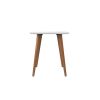 Manhattan Comfort Utopia 19.84" High Square End Table With Splayed Wooden Legs in White Gloss