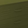 Chest of Drawers Olive Green 31.5"x13.8"x40" Steel