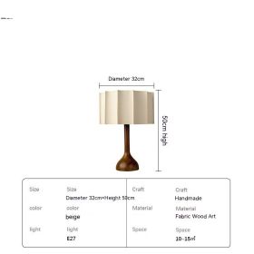 Japanese-style Solid Wood Table Lamp For Living Room